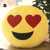 30 CM Soft Emoji Yellow Round  Pillows