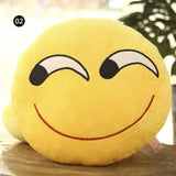 30 CM Soft Emoji Yellow Round  Pillows