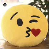 30 CM Soft Emoji Yellow Round  Pillows