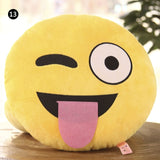 30 CM Soft Emoji Yellow Round  Pillows