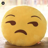 30 CM Soft Emoji Yellow Round  Pillows