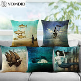 Mermaid Printed Yomdid  Pillow Cases
