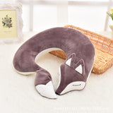 Lovely Fox Animal Cotton Plush U Shape Neck  Pillow