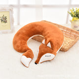 Lovely Fox Animal Cotton Plush U Shape Neck  Pillow