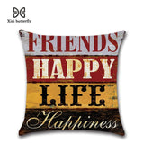 45cm x 45cm Vintage  Hand-Painted Letters  Pillow Cases
