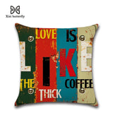 45cm x 45cm Vintage  Hand-Painted Letters  Pillow Cases