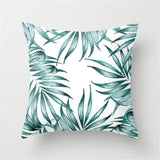 Green Tropical plant Pillow Cases