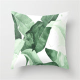 Green Tropical plant Pillow Cases