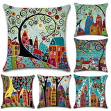 45cm x 45cm Hand-Painted Retro  Pillow Cases