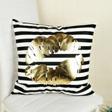 45cm x 45cm Love Style  Gold Stamp Pillow Cases
