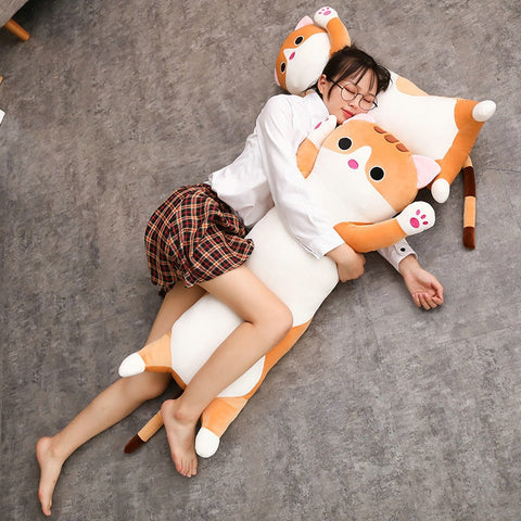 65/90cm long Cat Plush Pillow