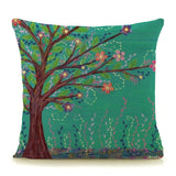 45cm x 45cm Trees Plants Print Pillow Cases