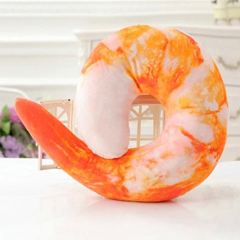 3D Shrimp U shape Creative Pillow