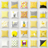 45cm x 45cm Yellow Based Printing Graffiti  Pillow Cases