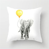 45cm x 45cm Yellow Based Printing Graffiti  Pillow Cases