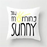 45cm x 45cm Yellow Based Printing Graffiti  Pillow Cases