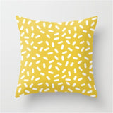 45cm x 45cm Yellow Based Printing Graffiti  Pillow Cases
