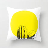 45cm x 45cm Yellow Based Printing Graffiti  Pillow Cases