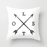 45cm x 45cm Nordic Black White Pillow Cases