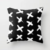 45cm x 45cm Nordic Black White Pillow Cases