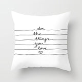 45cm x 45cm Nordic Black White Pillow Cases