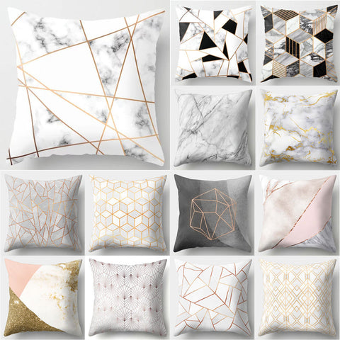 45cm x 45cm  Marble Geometric Sofa Decorative Pillow  Cases