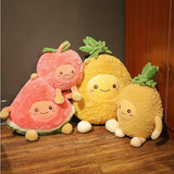 Fuzzy Watermelon Cherry Pineapple Fruits  Plush  Pillow