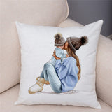 45cm x 45cm  Mom and Baby  Pillow Cases