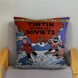 45cm x 45cm  Adventures Of Tintin Print Pillow Covers