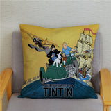 45cm x 45cm  Adventures Of Tintin Print Pillow Covers